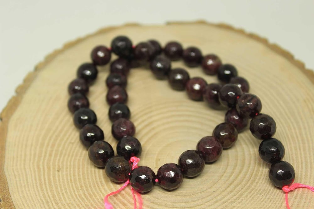 Lal (Granat) (Garnet) Taşı Faset Kesim Dizi 10mm