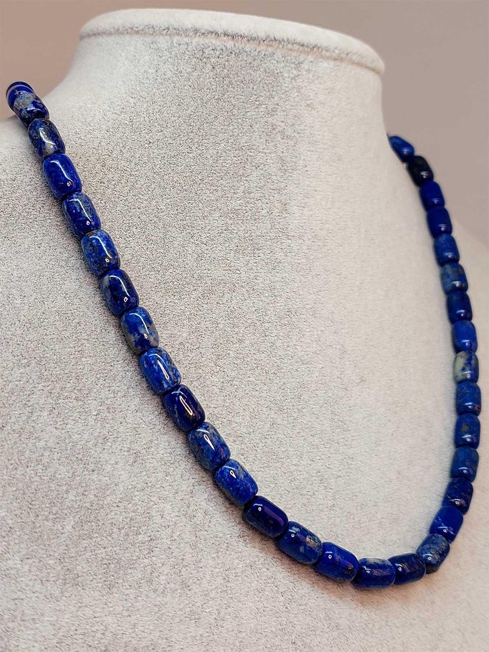 Lapis Taşı 6*8.5mm Kolye (Sabit Klipsli)