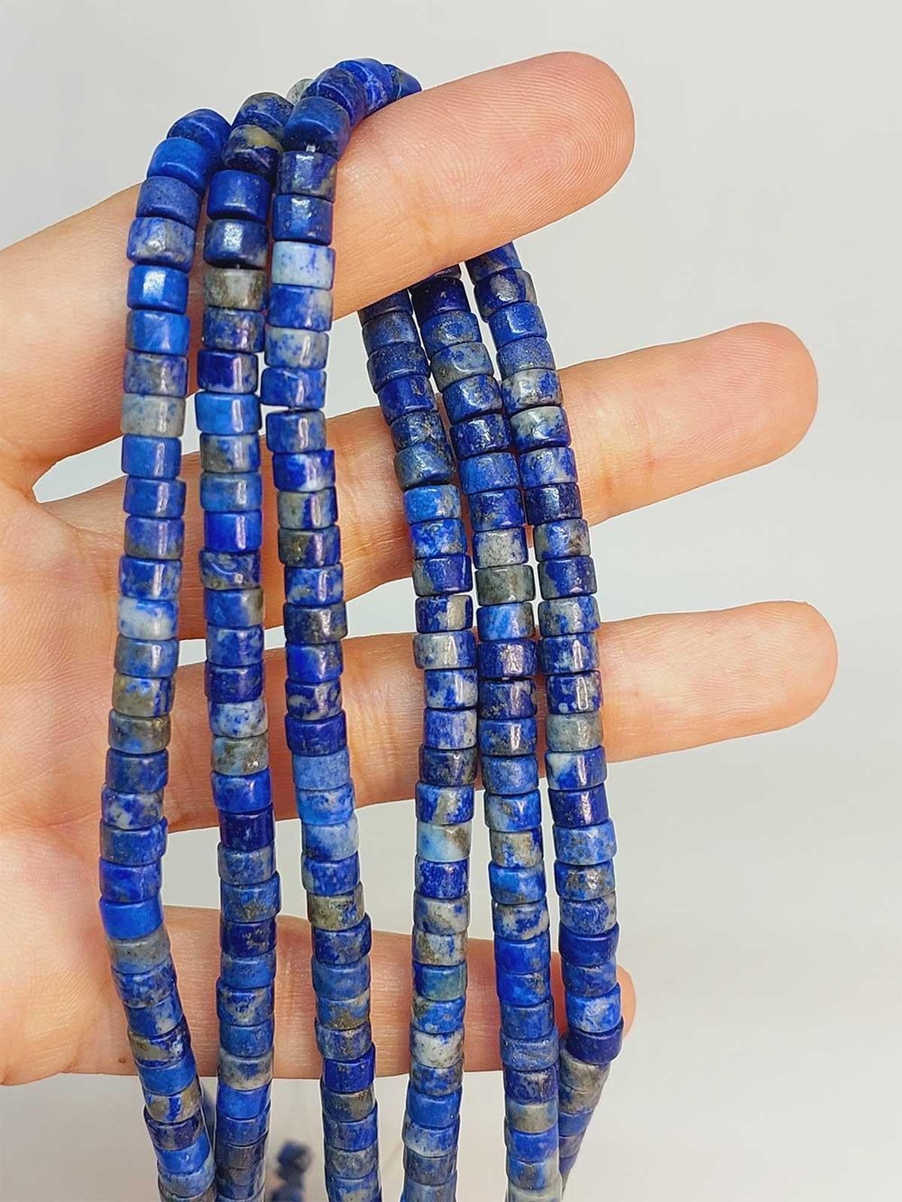 Lapis Taşı Şekilli 5x3mm YARIM Dizi (49456) (18cm uzunluğundadır)