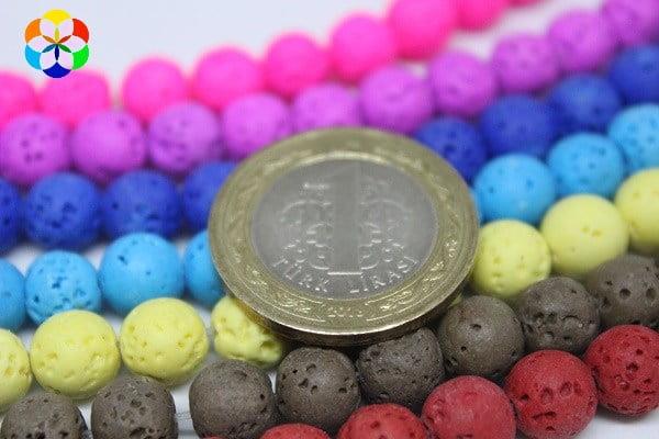 Lav Taşı Kırmızı Renkli 8mm/adet