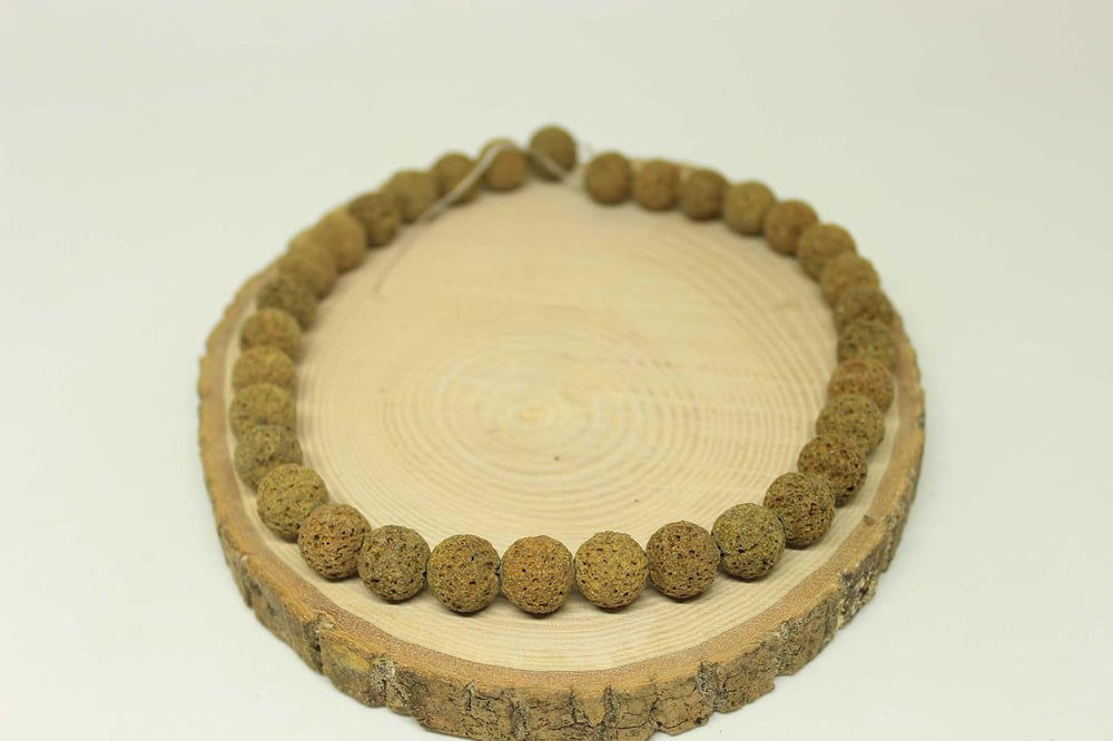 Lav Taşı Zeytin Yeşili YARIM Dizi 12mm (18cm uzunluğundadır)