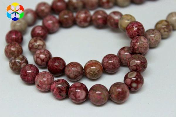 Pembe Jasper Taşı Dizi 8mm