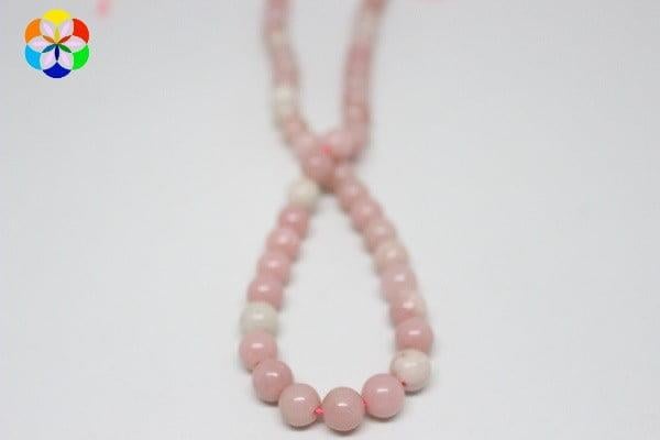 Pembe Opal Taşı Dizi 8mm (Pembe/Beyaz Karışık Renkler)