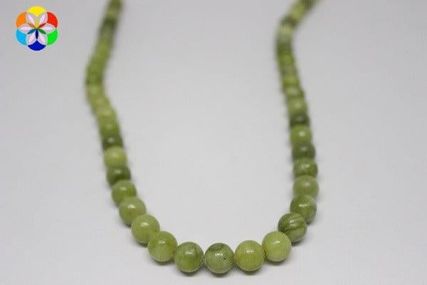 Peridot (Zebercet) Taşı YARIM Dizi 8mm (18cm uzunluğundadır)