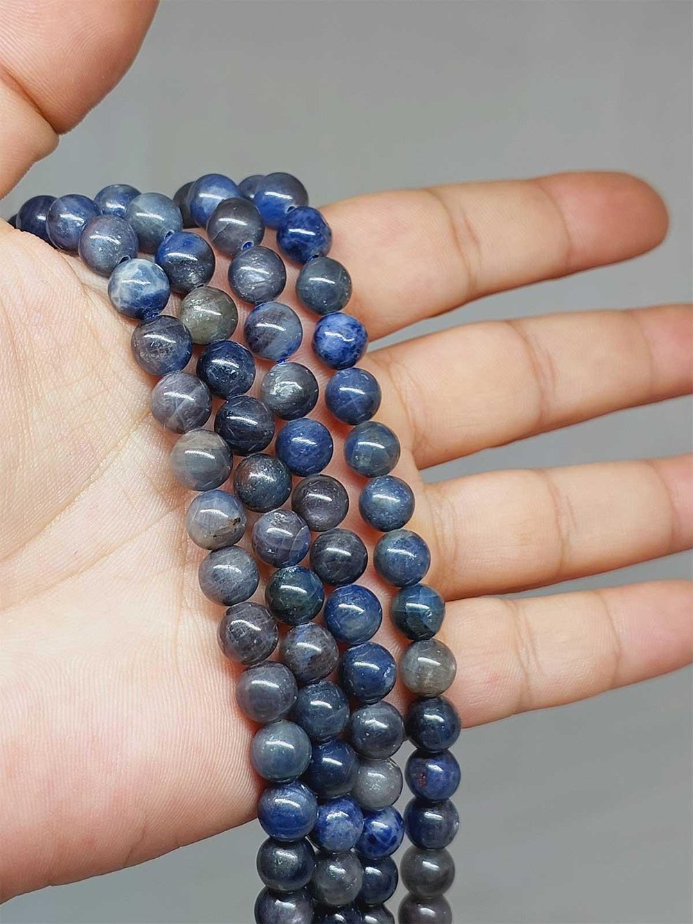 Safir Taşı YARIM Dizi 7.5mm (52816) (18cm uzunluğundadır)