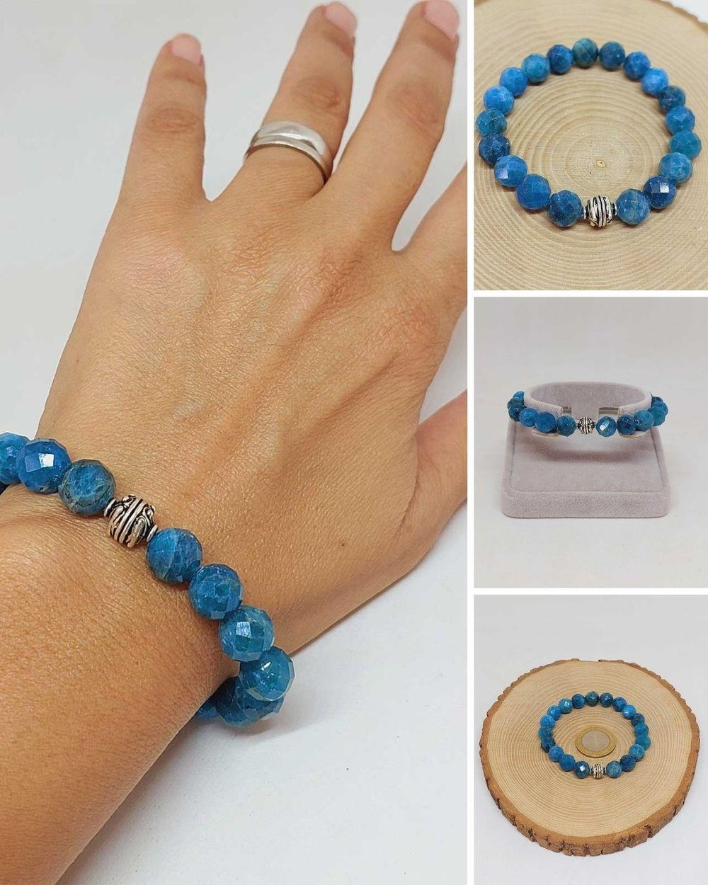 Sirius Serisi Apatit Taşı 10mm Unisex Bileklik (52896)