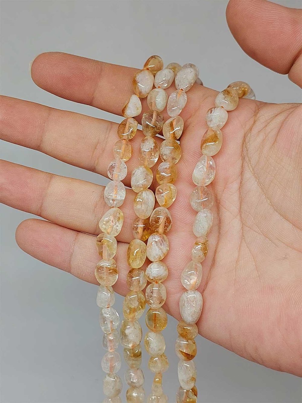 Sitrin Taşı Doğal YARIM Dizi (51620) (18cm uzunluğundadır)