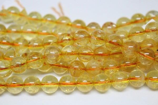 Sitrin Taşı Koyu Renk YARIM Dizi 6mm (18cm uzunluğundadır)