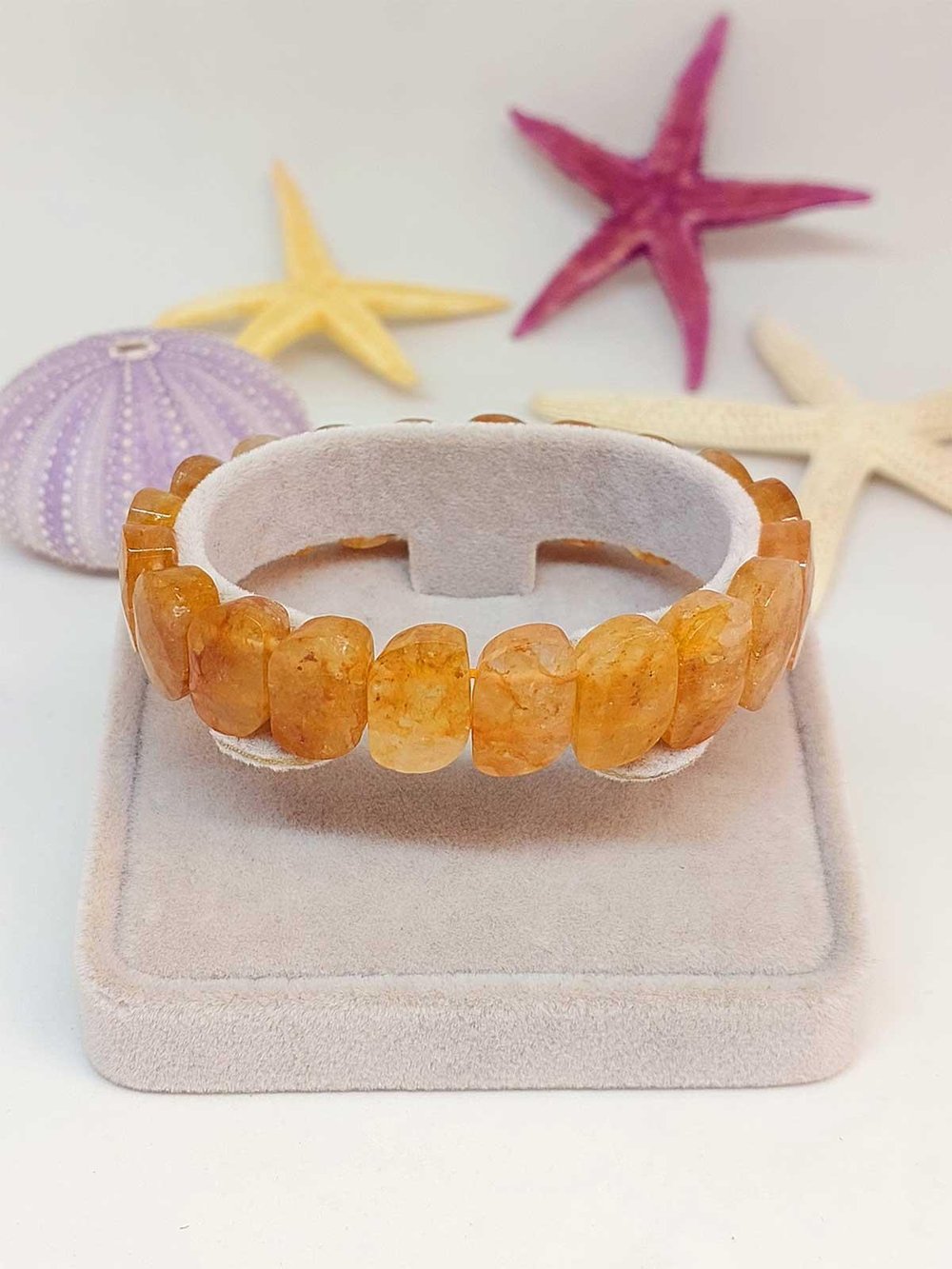 Sitrin Taşı Oval Kesim Unisex Bileklik (46072)