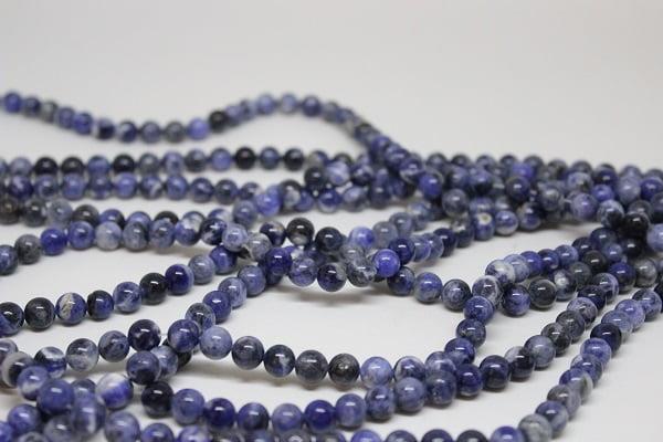 Sodalit Taşı Royal 8mm YARIM Dizi (18cm uzunluğundadır)