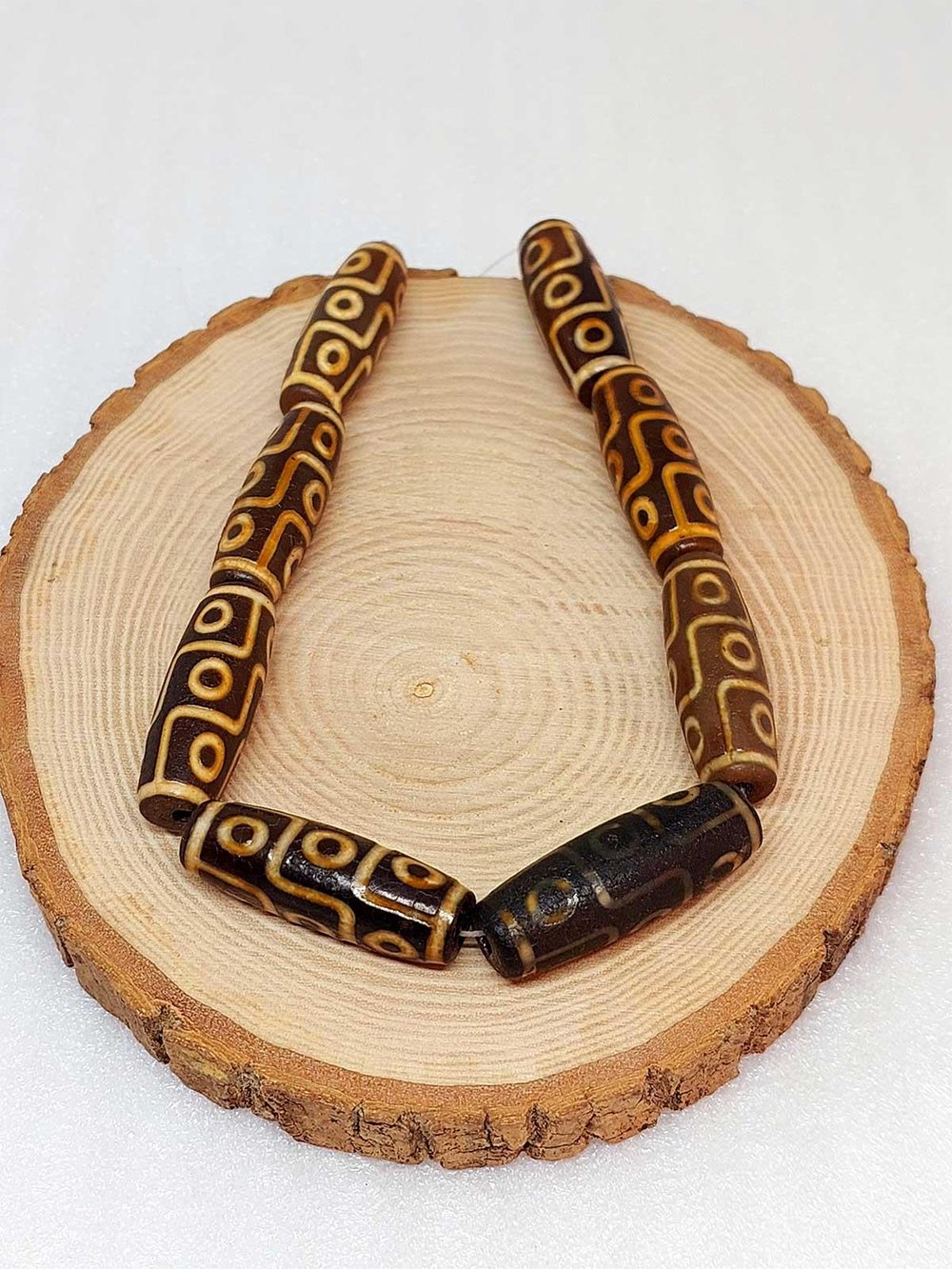 Tibet Akik Taşı Silindir Kesim 12.5x38mm/adet (39130-1)