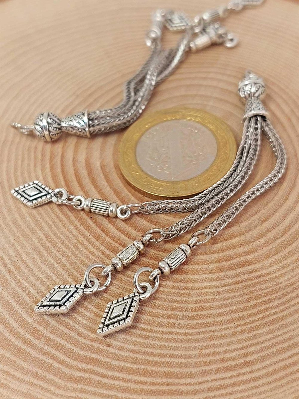 Üç Dallı Metal Tesbih Püskülü/adet (43340)