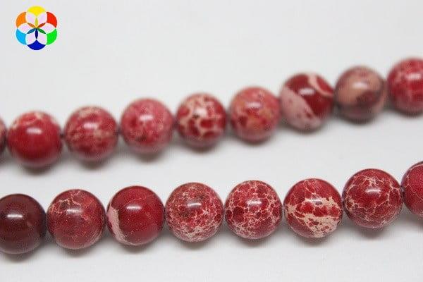Varisit Taşı Kırmızı YARIM Dizi 8mm (18cm uzunluğundadır)