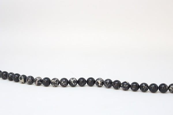 Varisit Taşı Siyah YARIM Dizi 8mm (18cm uzunluğundadır)