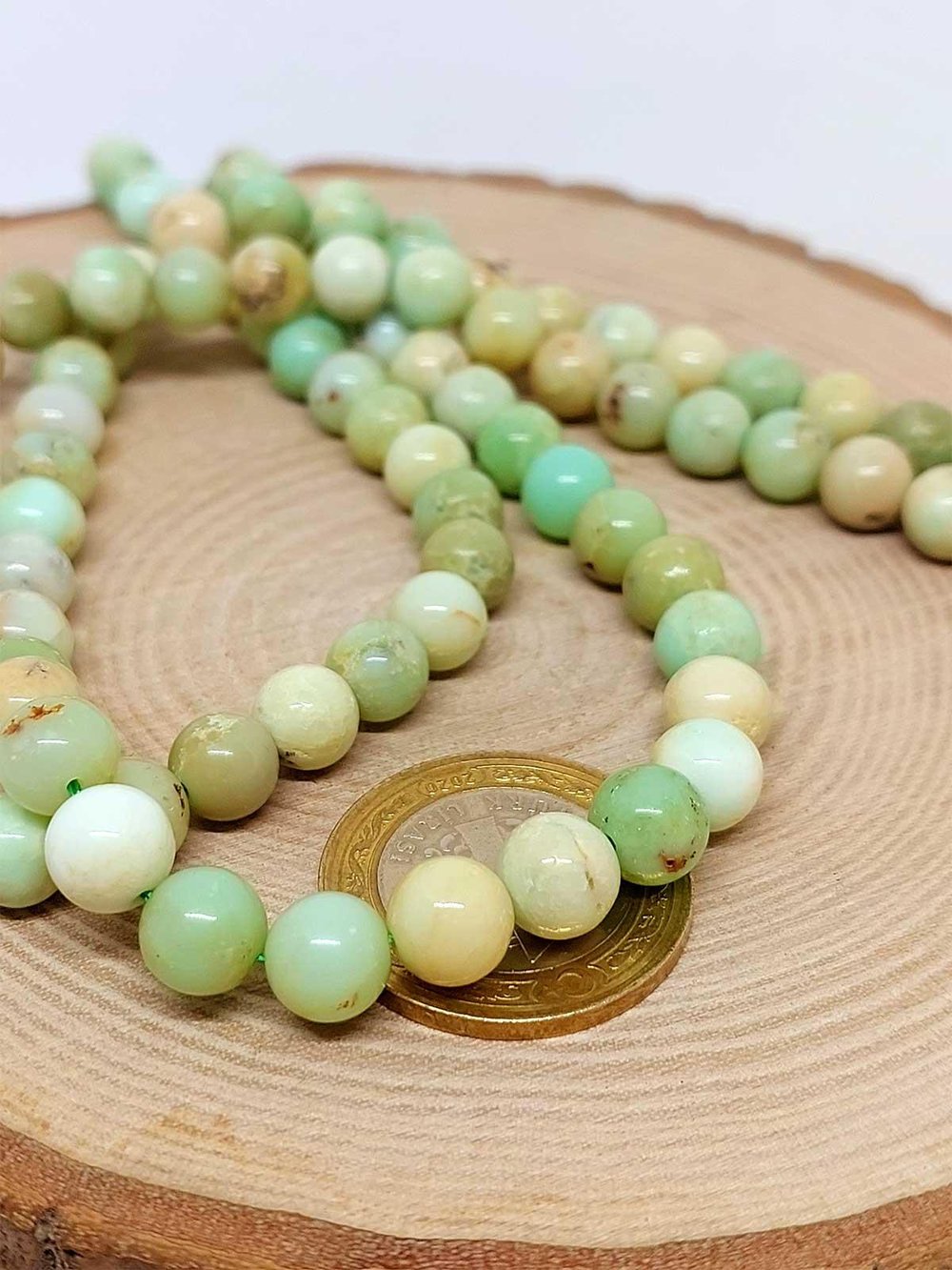 Yeşil Alacalı Opal Taşı 8mm/adet