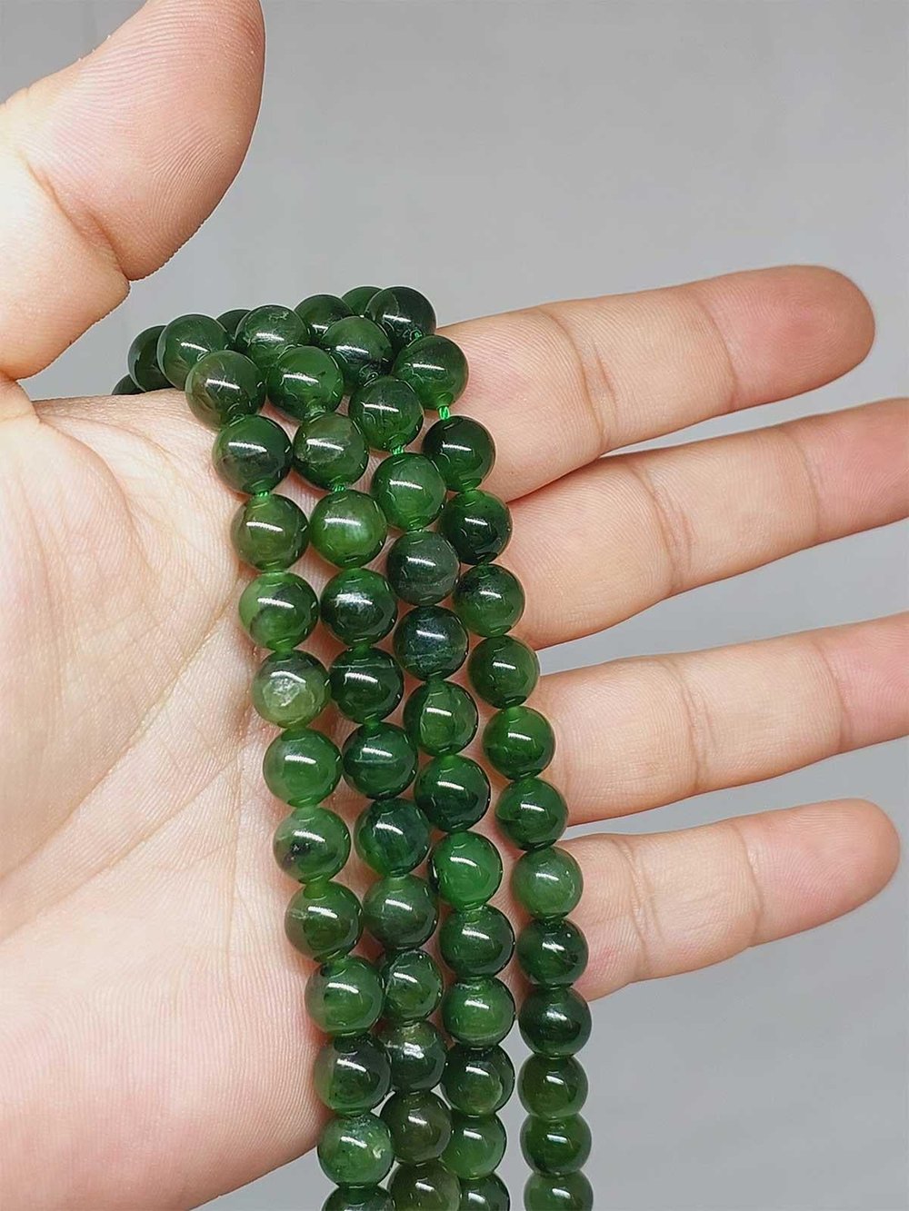 Yeşim Taşı YARIM Dizi 8mm (52810) (18cm uzunluğundadır)