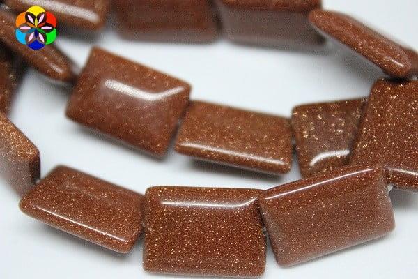 Yıldız Taşı Kahverengi Dikdörtgen Şekilli YARIM Dizi (18cm uzunluğundadır)