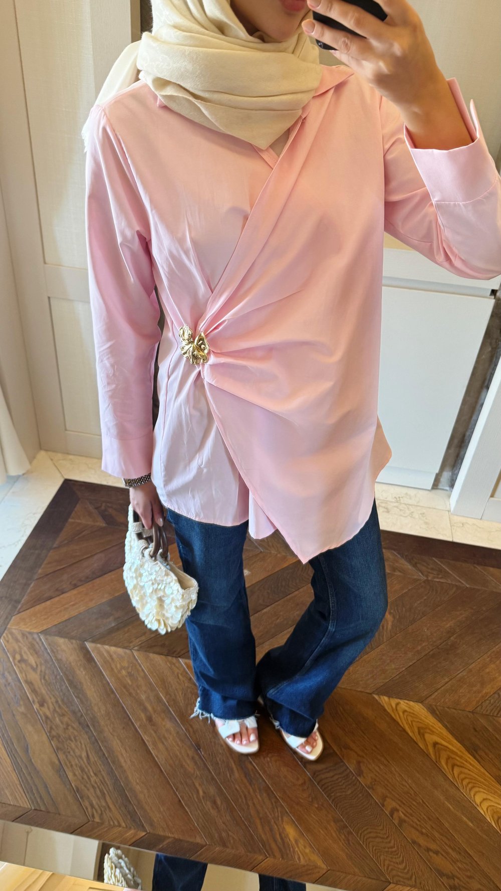 Miami Broşlu Gömlek Pembe