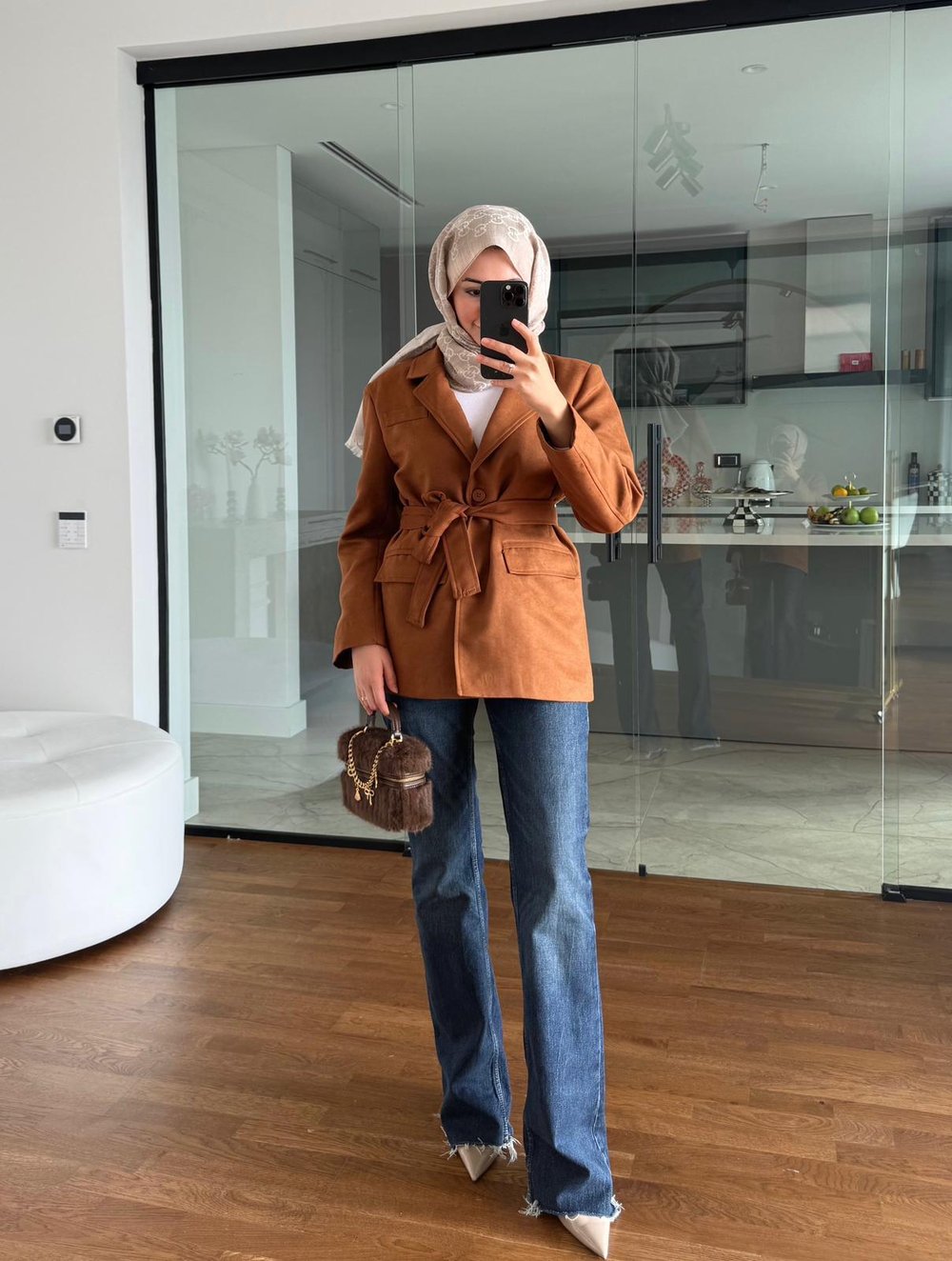 Nubuk Trenç Ceket Camel