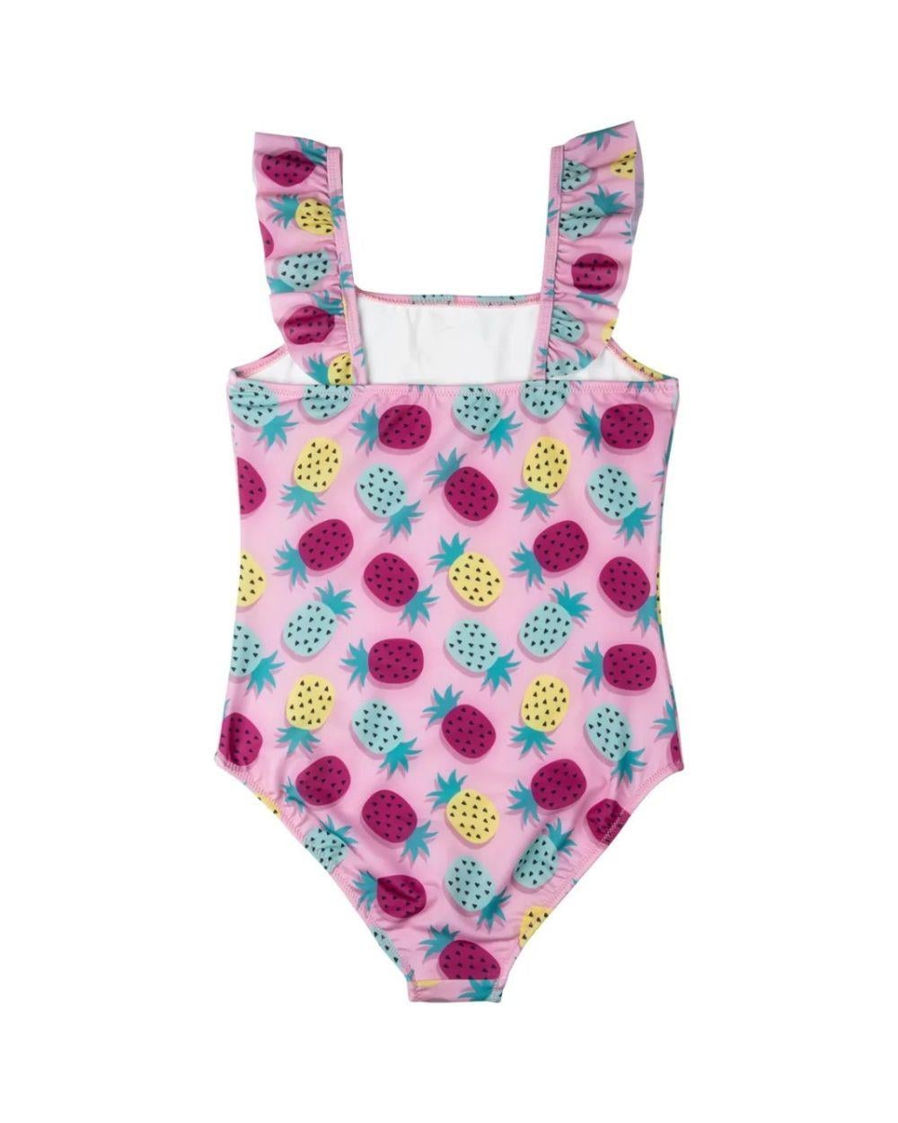 Swimfoam Ananas Desenli Fırfırlı Kız Çocuk Mayo