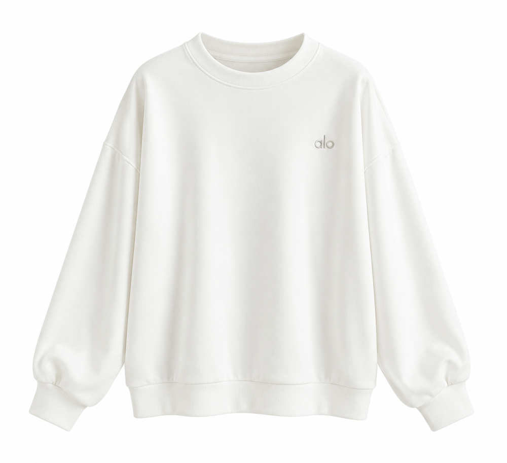 Aloha Beyaz Reflektör Baskılı Sweat