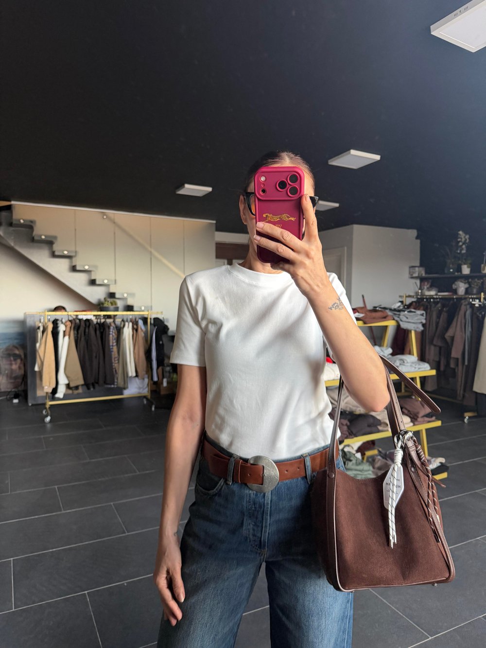 Beyaz Kos Basic Tshirt