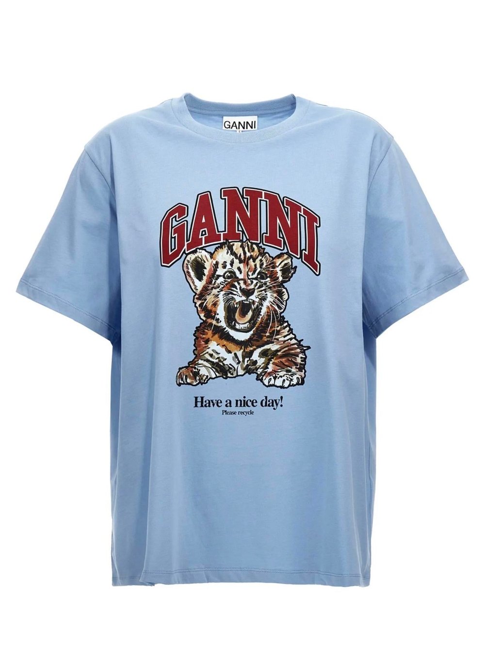 Blue Leo Gnn Oversize Tshirt