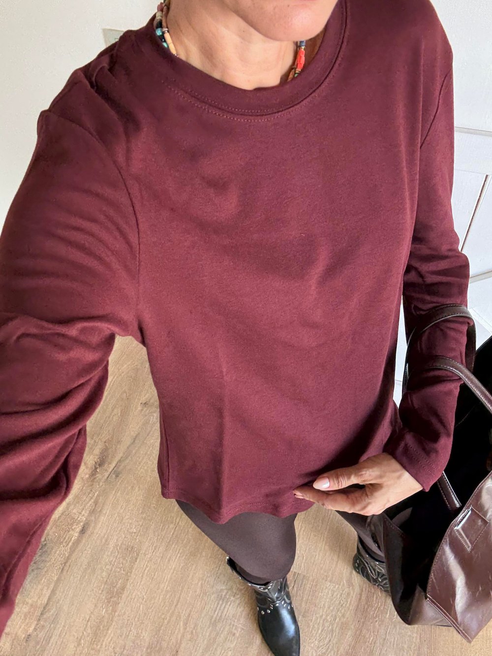 Bordo Massi Uzun Kollu Basic