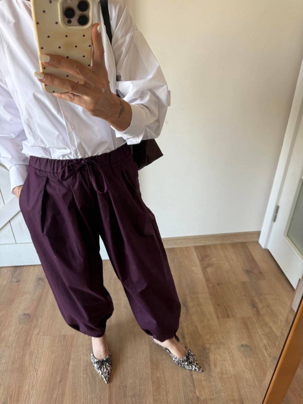 Bordo Şalvar Pantolon