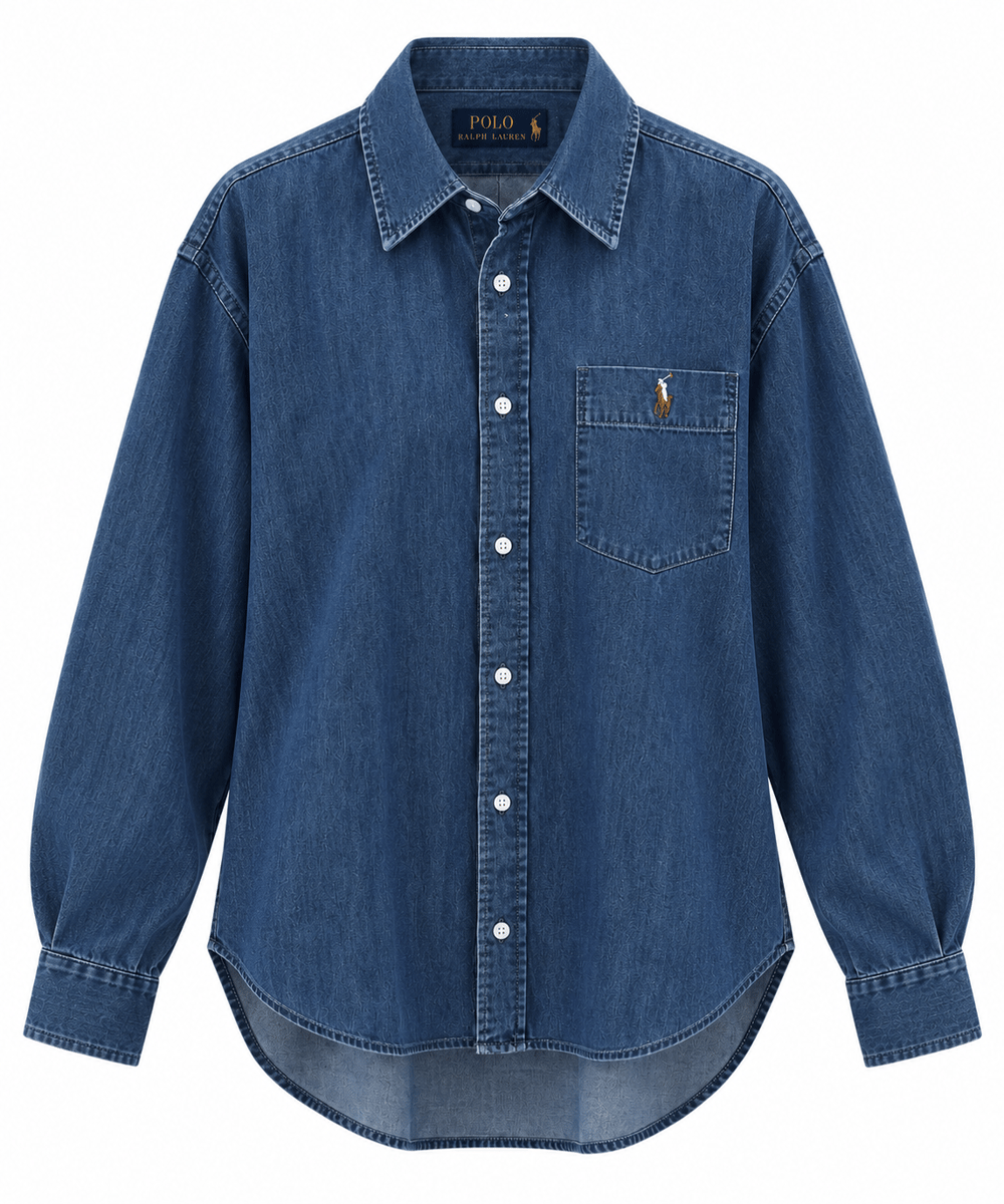 Denim Görünümlü Gömlek