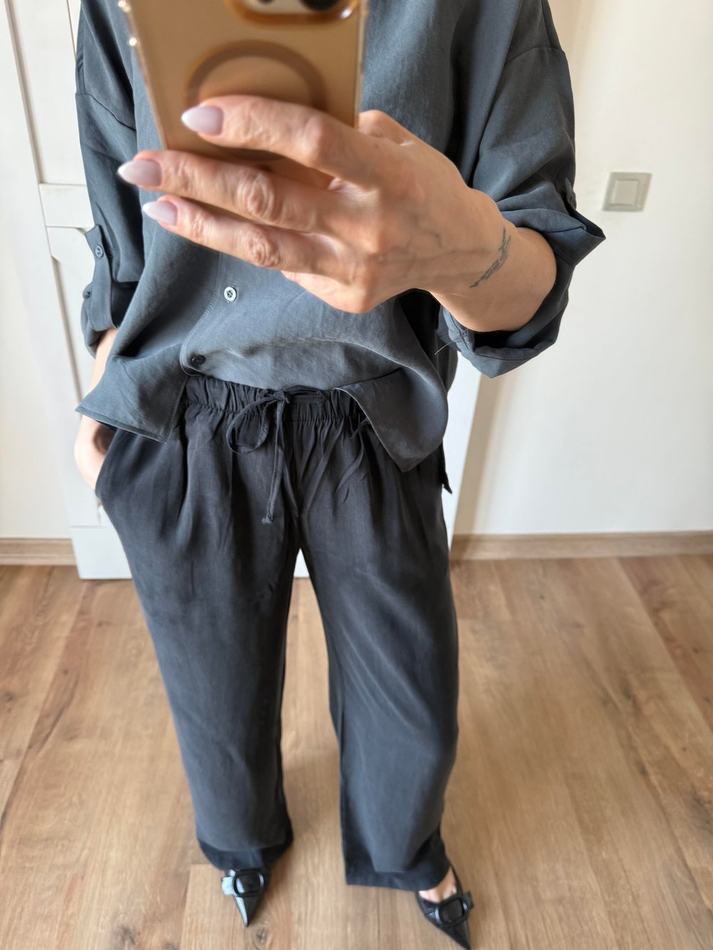 Füme Tensel Pantolon