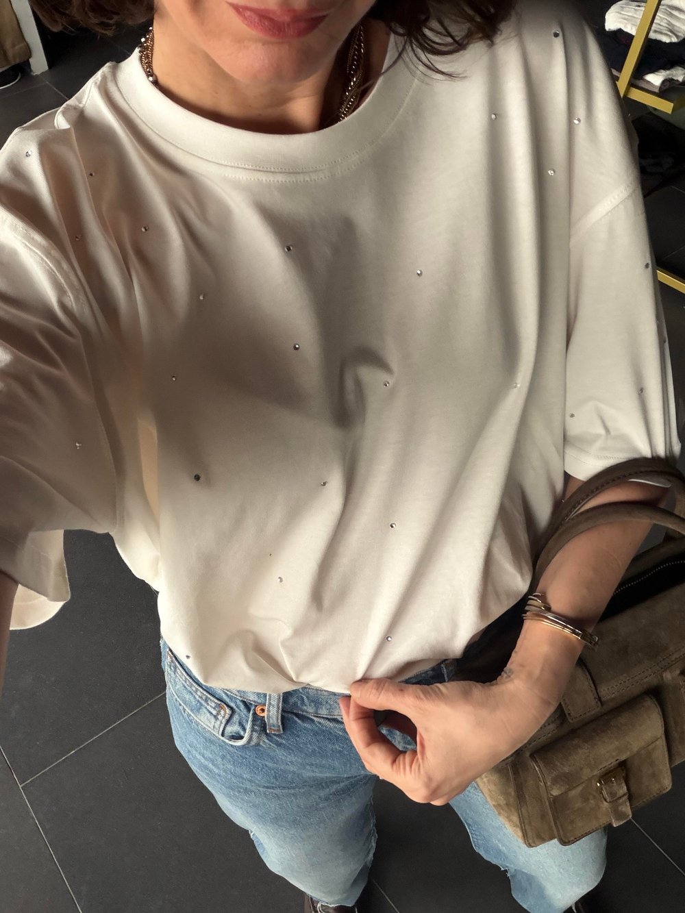 Goose Taşlı Star Tshirt
