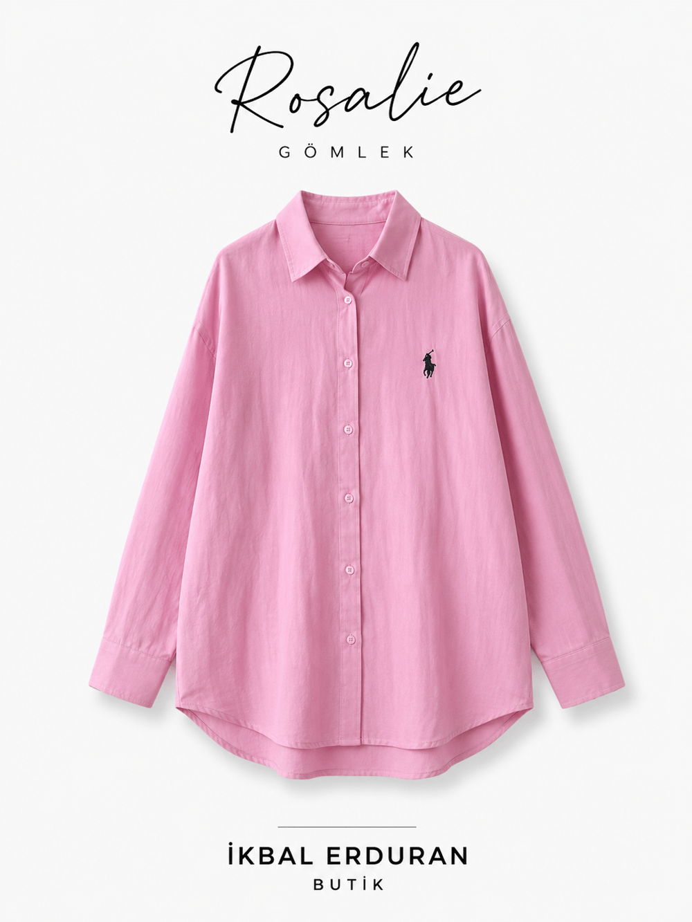 İko Gömleği Pembe Rahat 