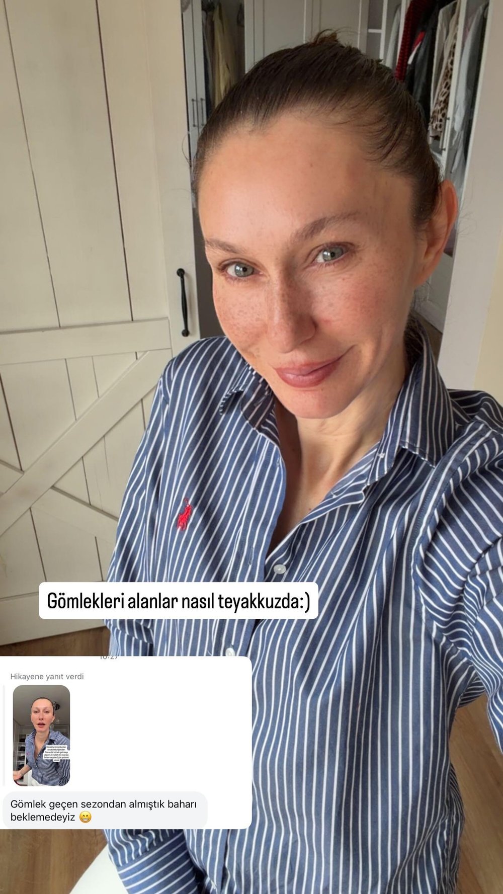 Koyu Mavi Çizgili Oxford Gömlek