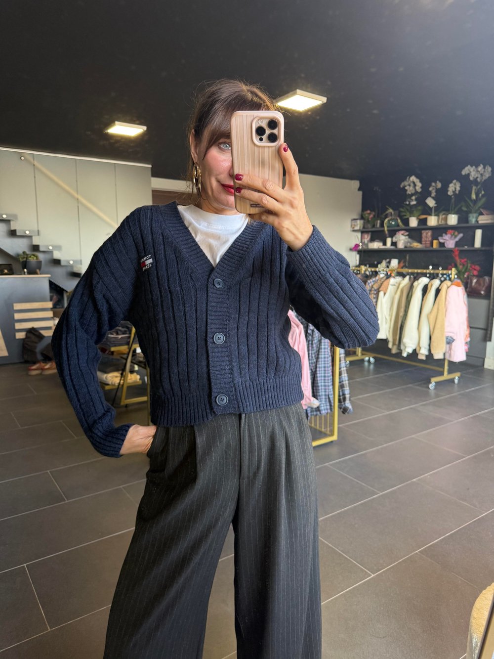 Lacivert Logolu Hırka