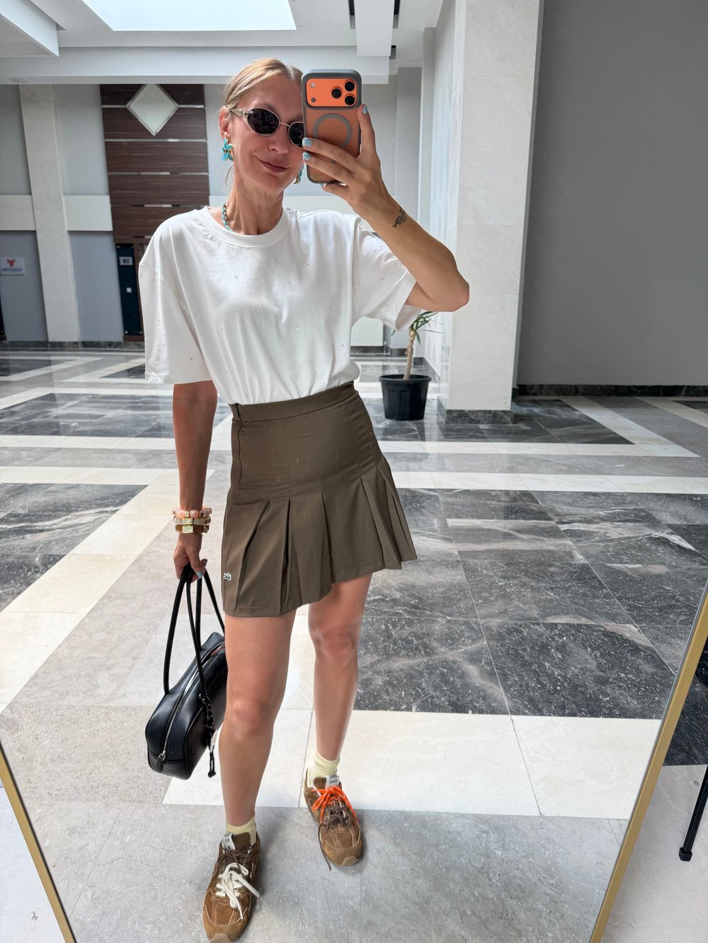 Lcs Pileli Mini Bej Etek