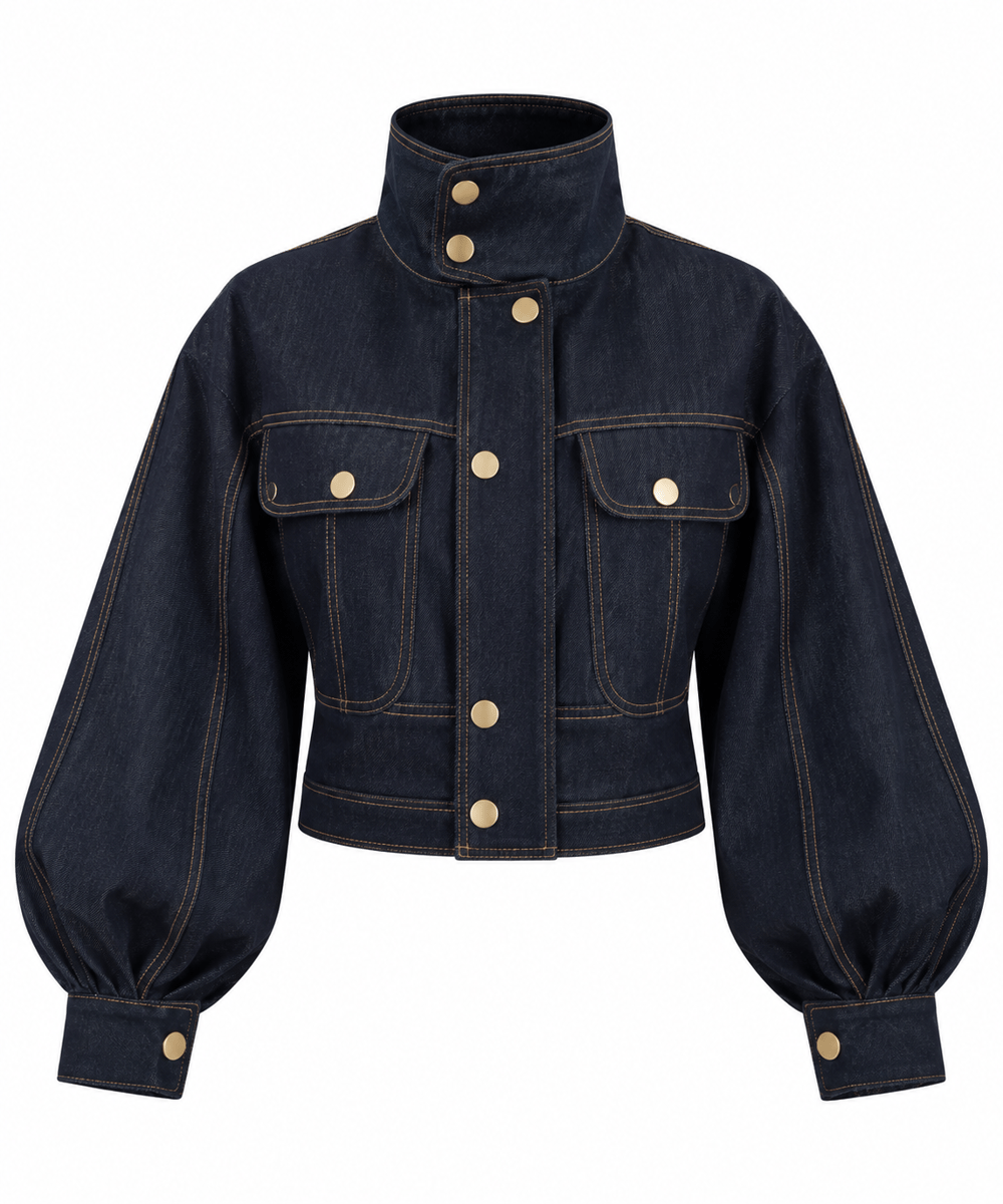 Marka Model Gold Düğmeli Denim Ceket