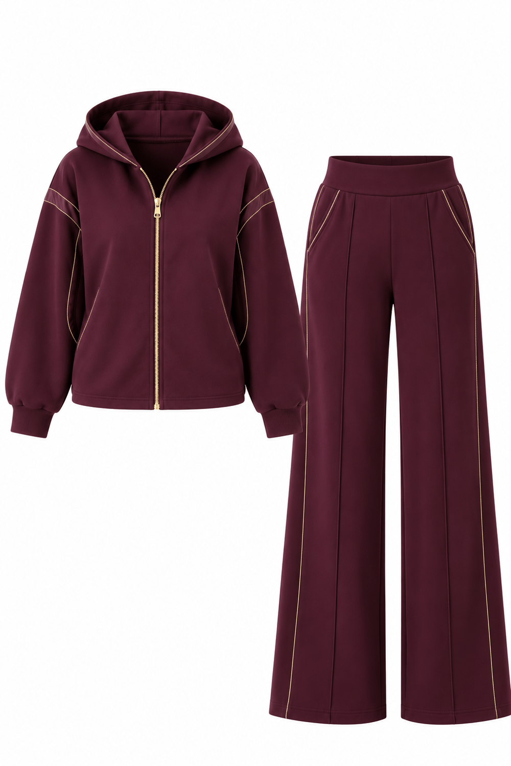 Marka Model Mürdüm Zincir Detaylı Sweat Pantolon Takım