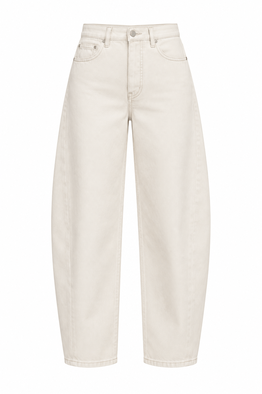 Mint Ekru Cream Barrel Lean Jean
