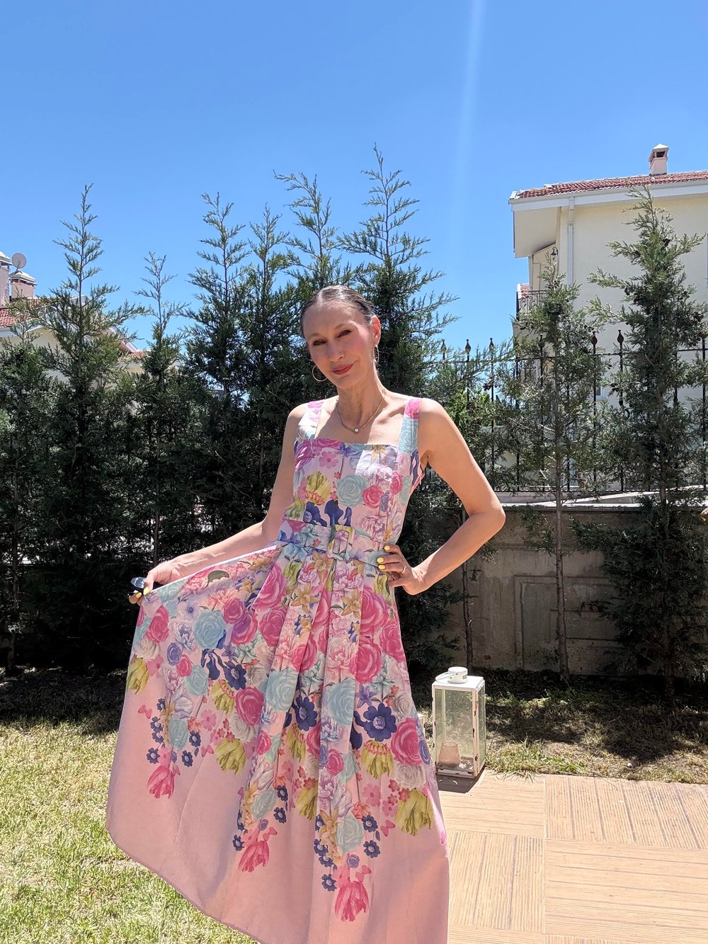 Pink Kalın Kemerli Elbise