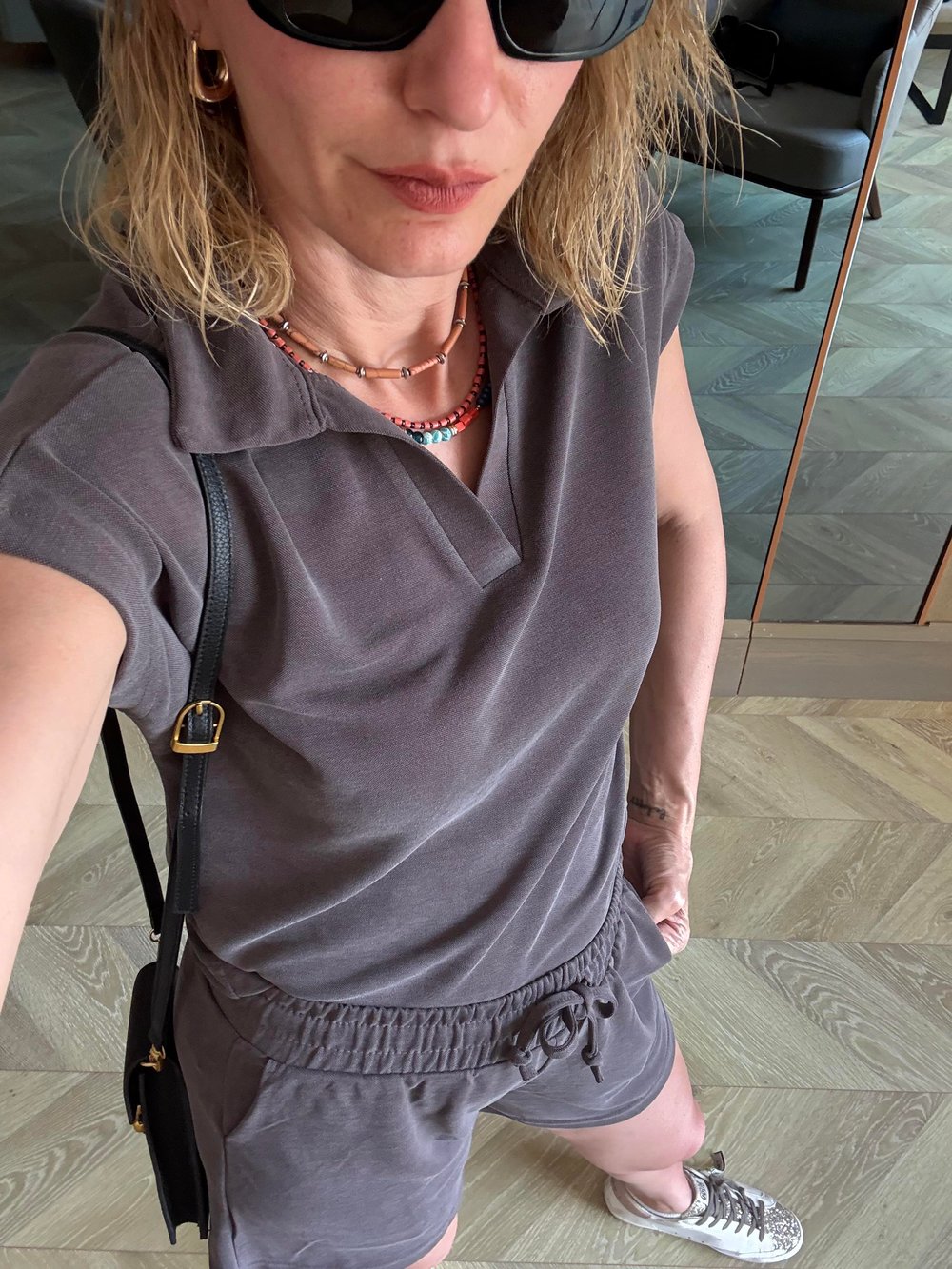 Polo Yaka Kahve Şort Tshirt Takım