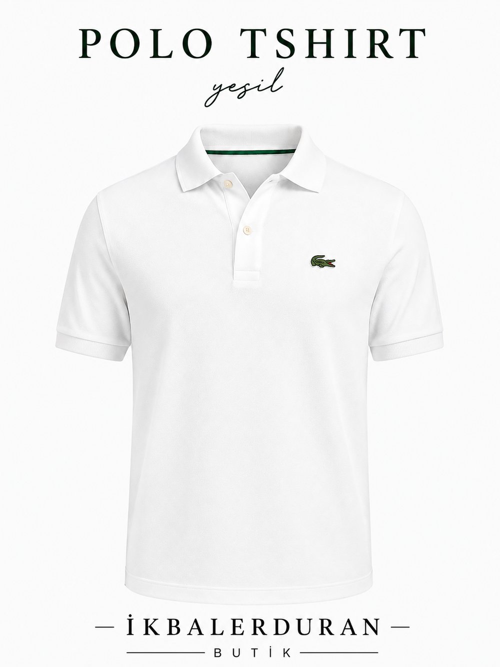 Polo Yaka Lcs Kırık Beyaz Tshirt