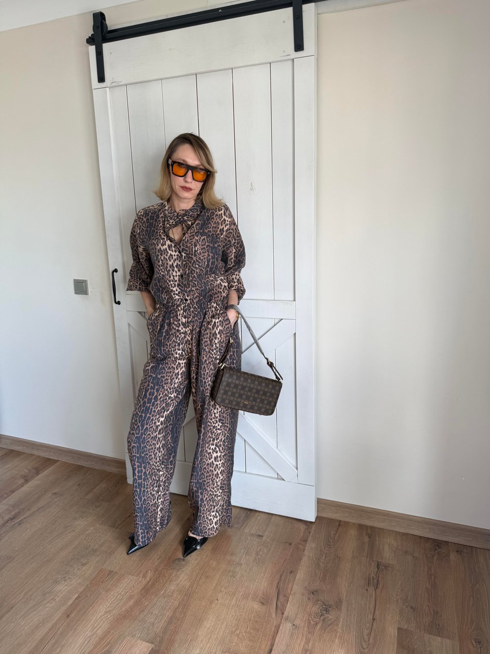 Premium Leopar Gömlekli Takım