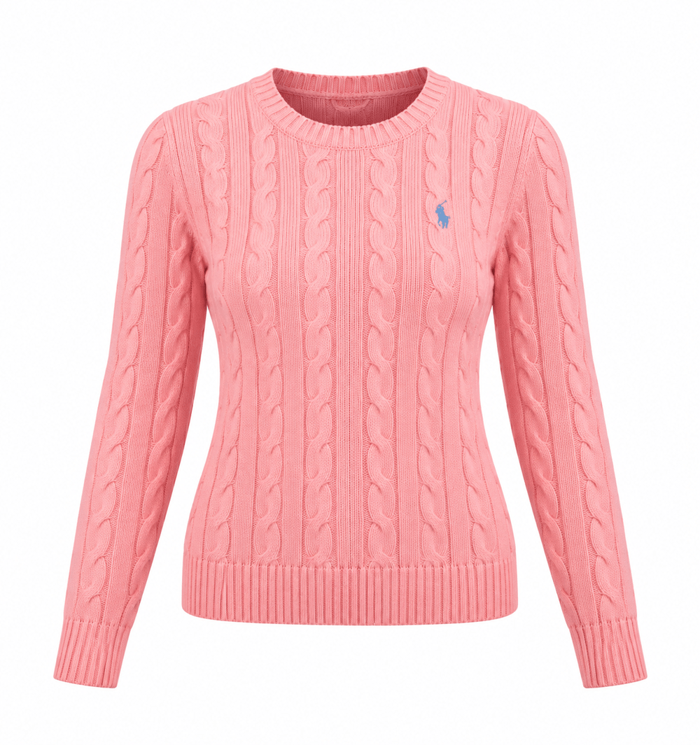 Saç Örgü Premium Soft Pembe Triko Kazak