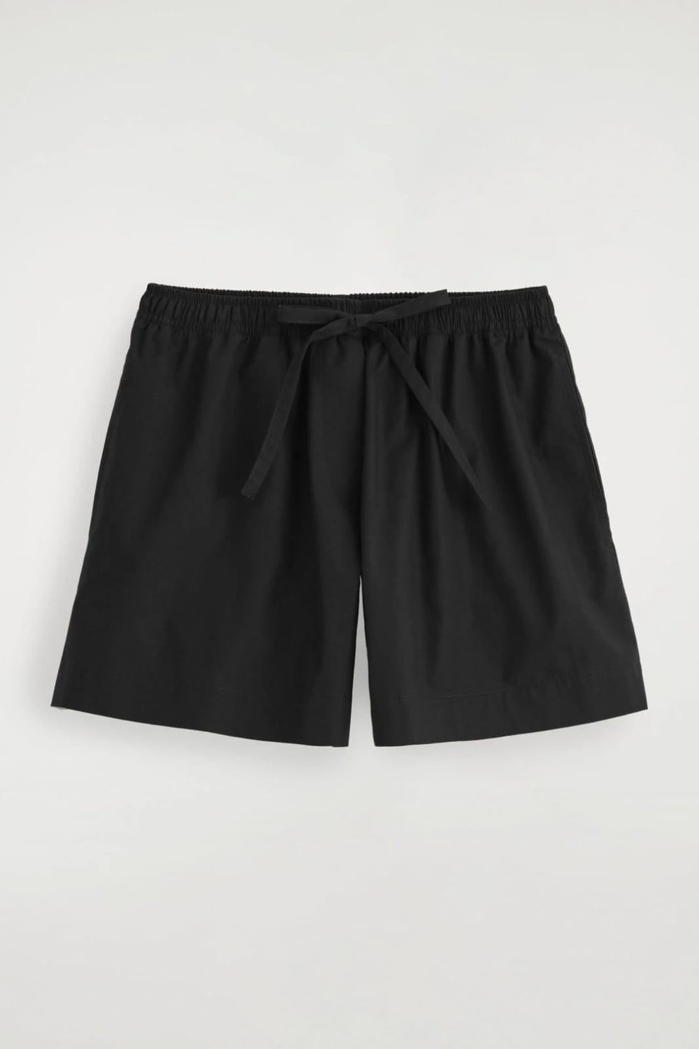 Siyah Poplin Kos Şort