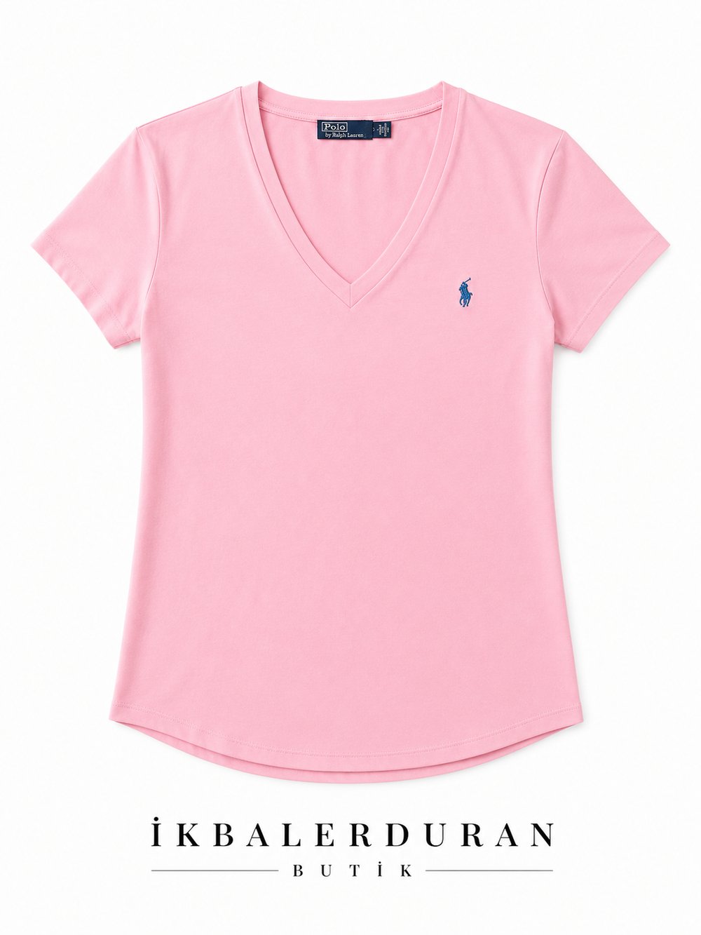 V Yaka Kiraz Çiçeği Tshirt