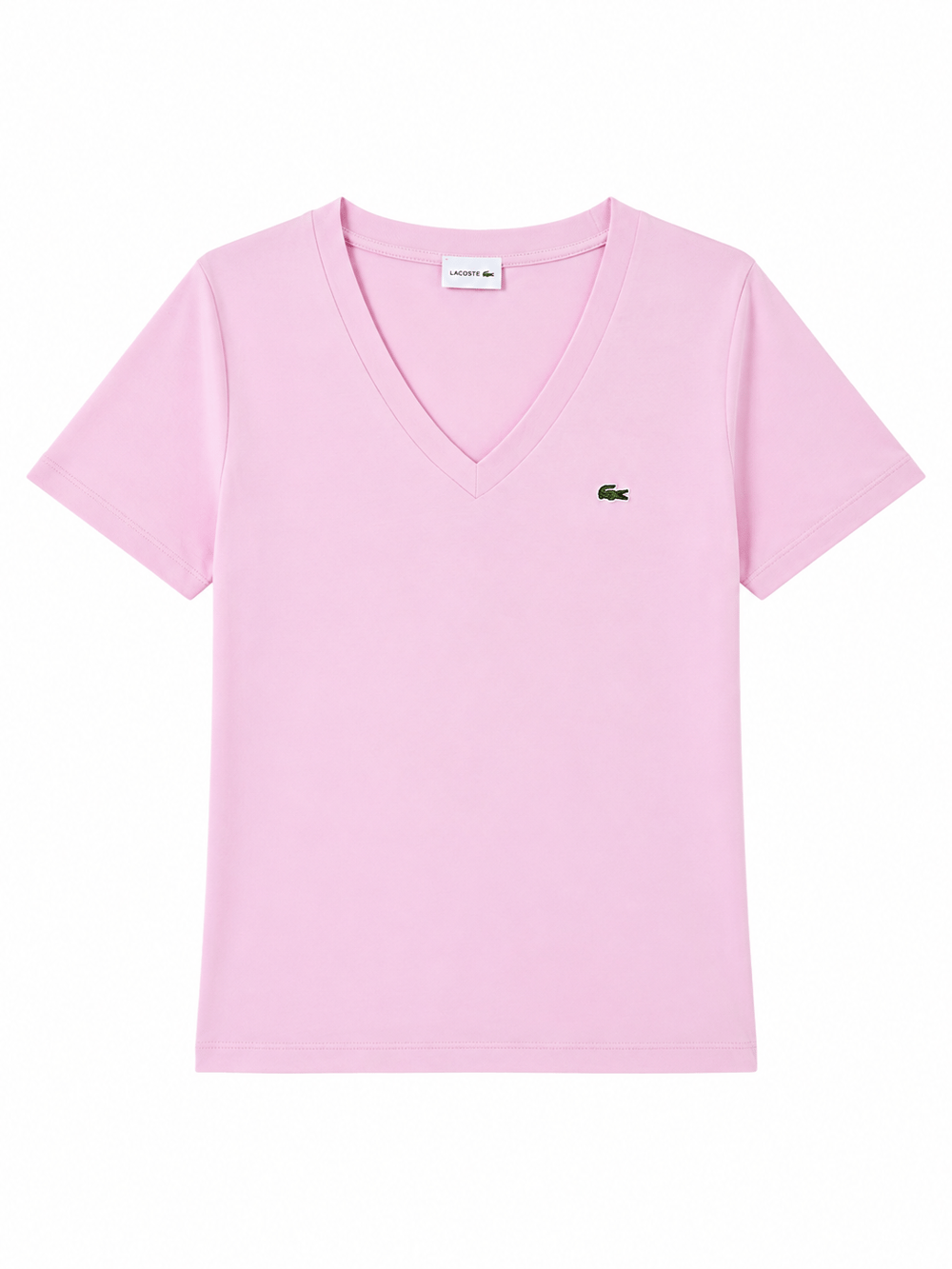 V Yaka Lcs Pembe Tshirt