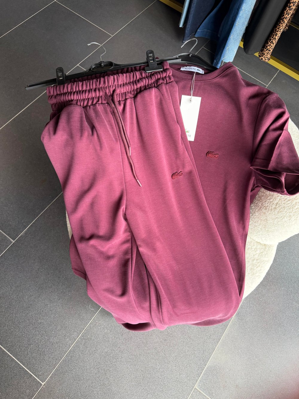 Valeria Bordo Tshirt Pantolon Modal Takım