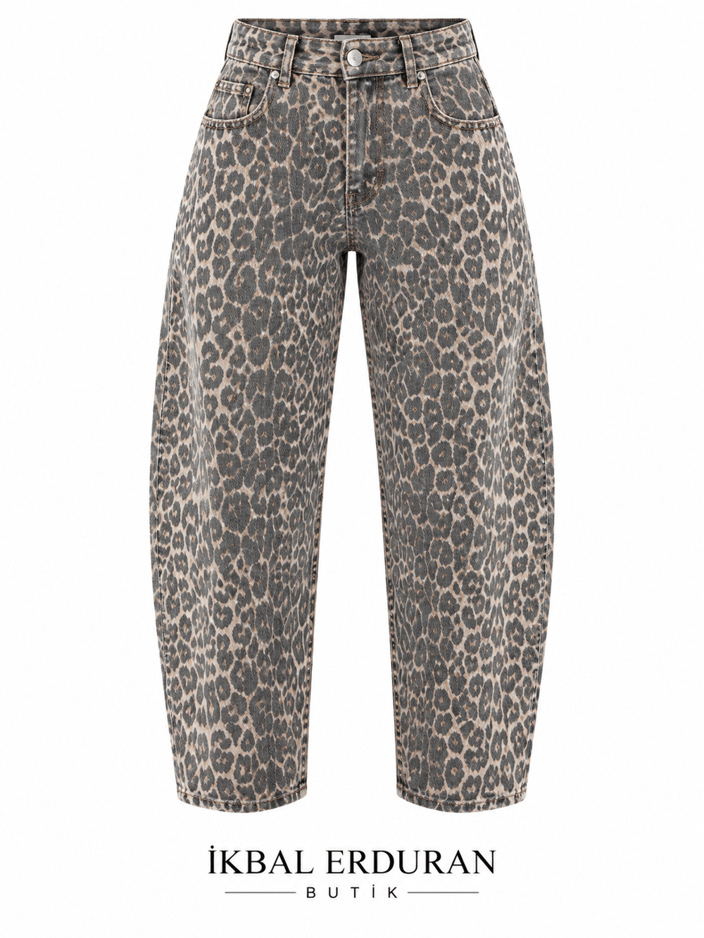 Velvet Leopar Barrel Denim