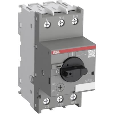 ABB 1SAM250000R1013 - Motor Koruma Şalteri, 16  - 20 A.    9  Kw. 15 Ka. Mandallı Ms116